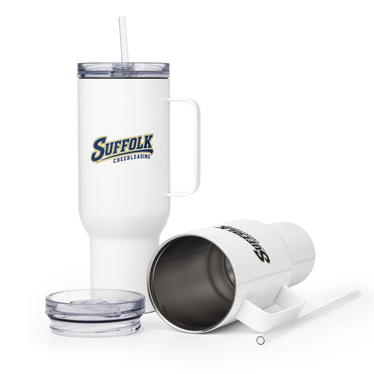Travel Mug | Suffolk University Cheerleading | Athletics Logo