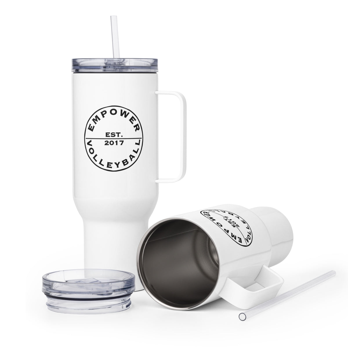 Travel Mug | Empower Volleyball Club | Valor Logo