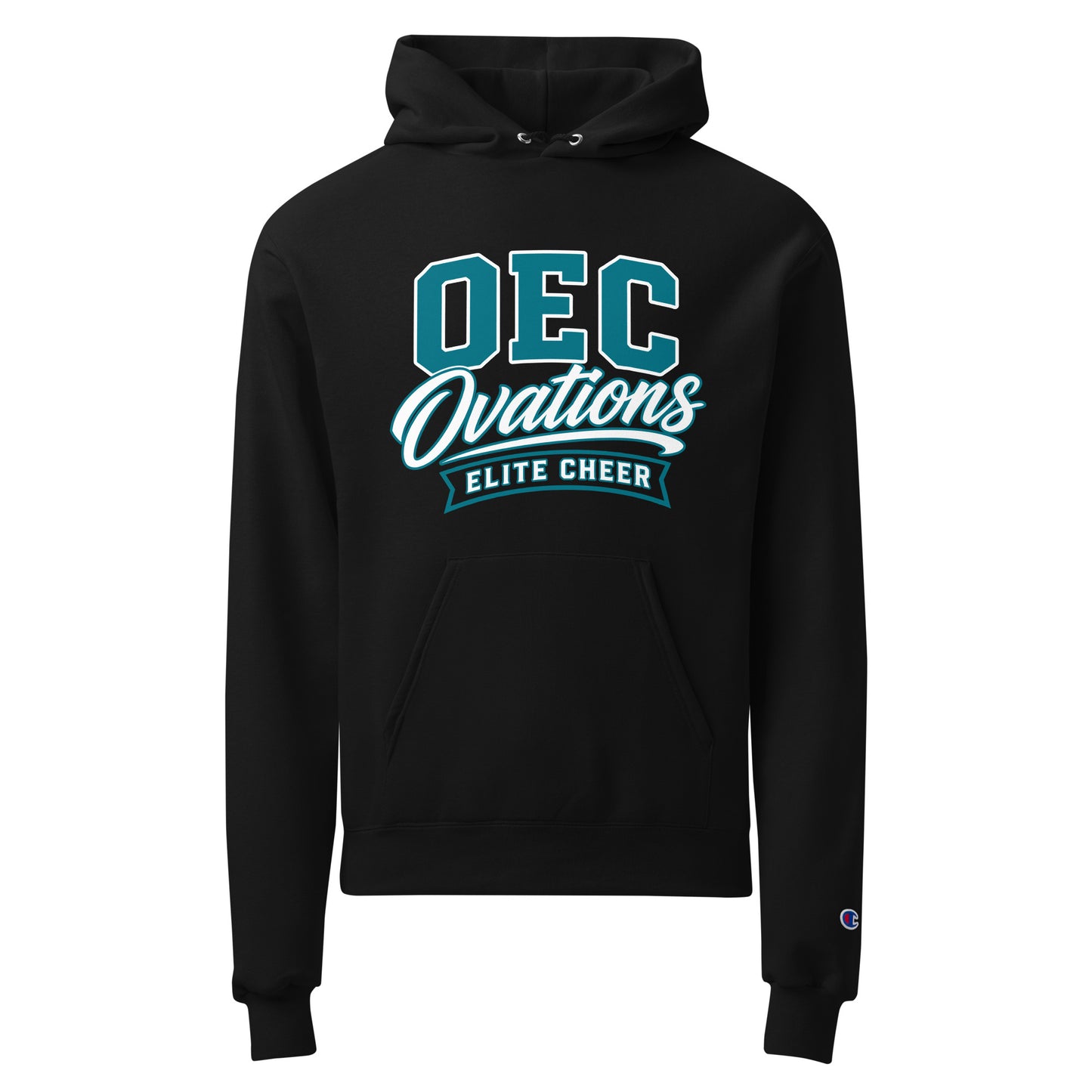 Signature | Champion Hoodie | Ovations Elite Cheer | Emblem Logo