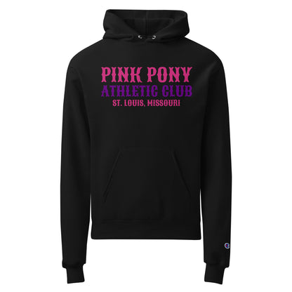 Signature | Champion Hoodie | Pink Pony Athletic Club | Athletic Wordmark Logo
