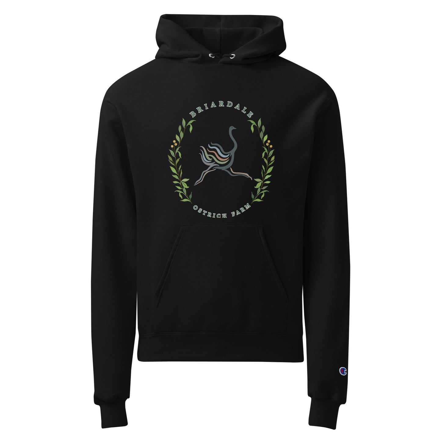 Signature | Champion Hoodie | Briardale Ostrich Farm | Crest Logo