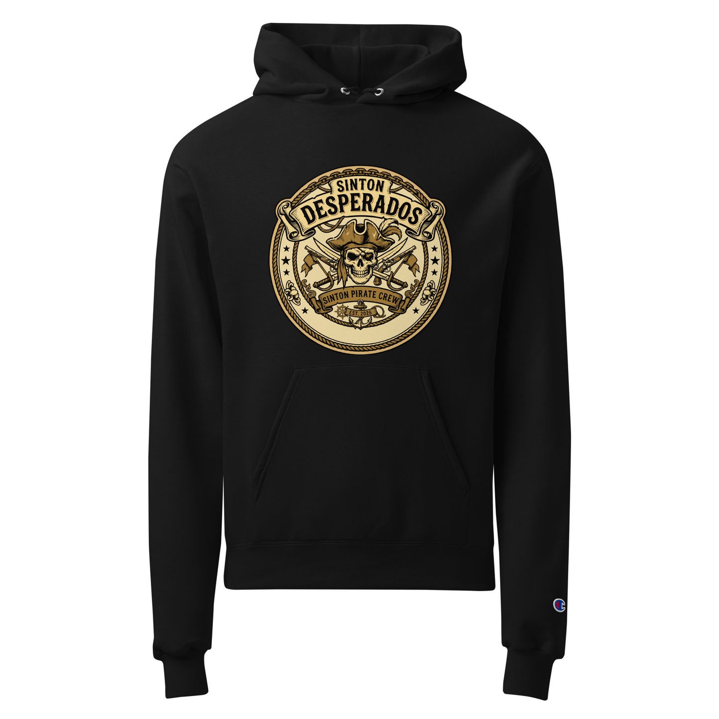Signature | Champion Hoodie | Sinton Desperados Baseball | Badge Logo