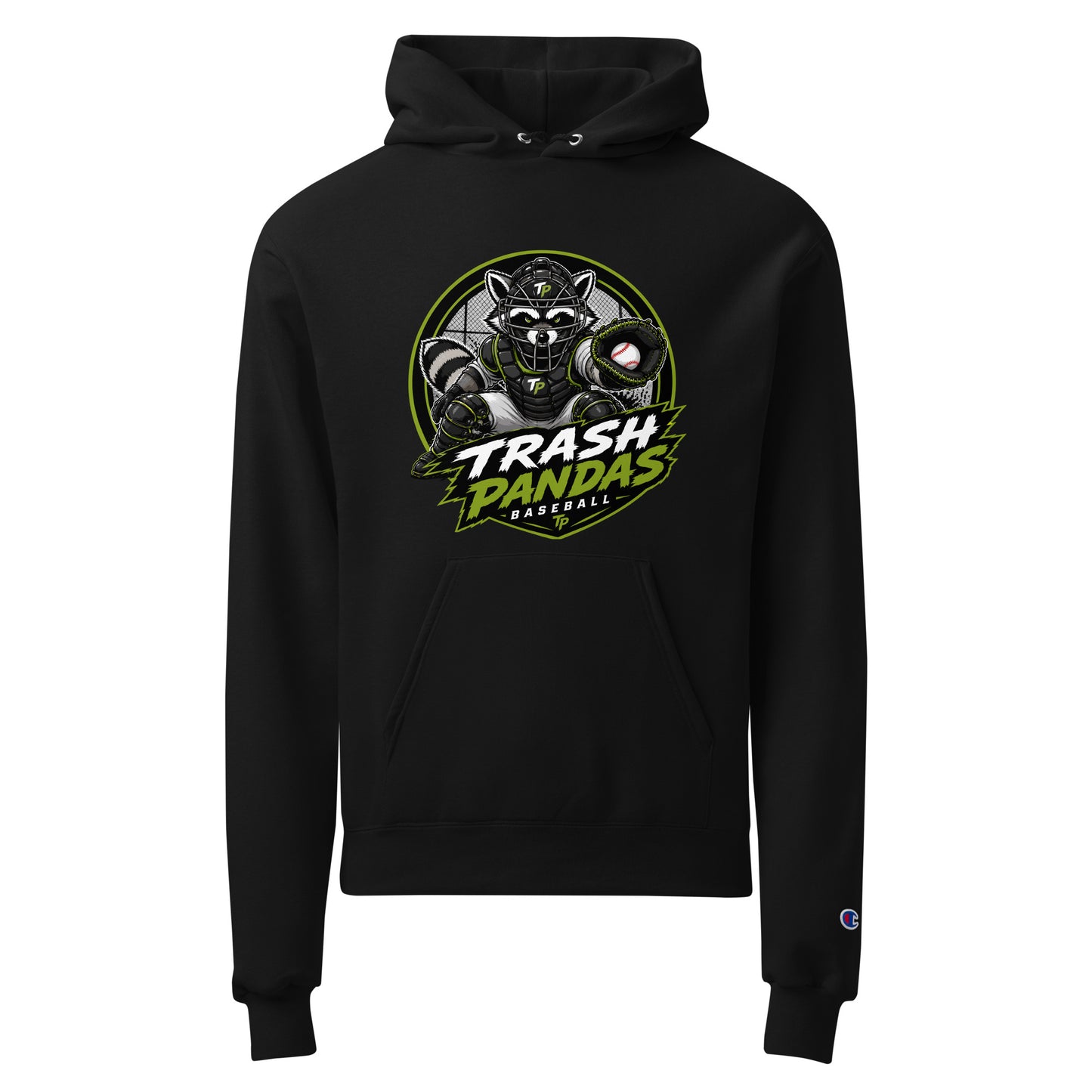 Signature | Champion Hoodie | Trash Pandas Baseball Organization | Athletics Logo