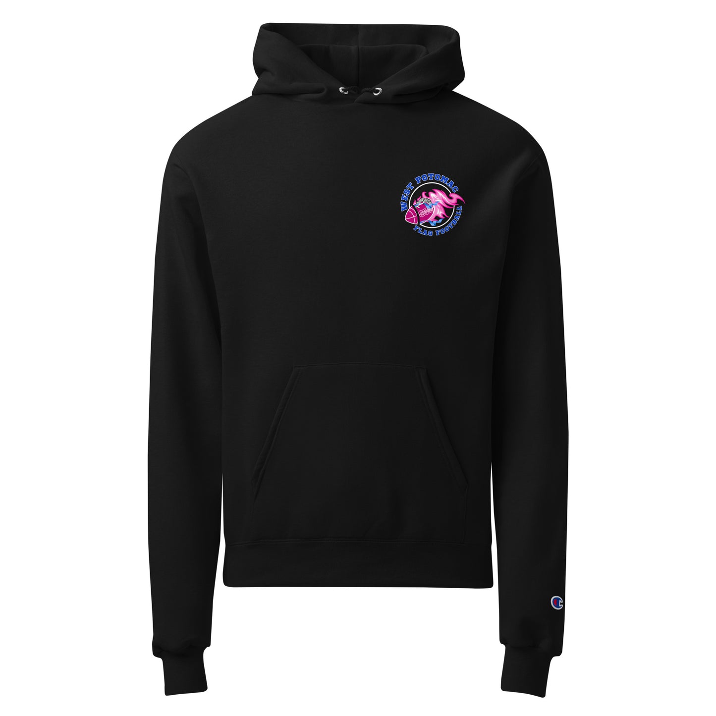 Signature | Champion Hoodie | West Potomac Flag Football | Emblem Logo