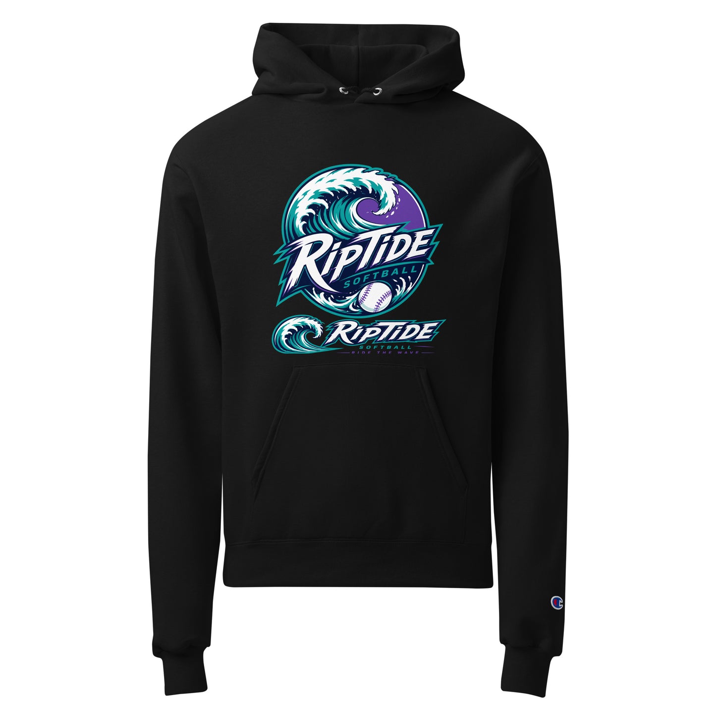 Signature | Champion Hoodie | RipTide Softball | Crest Logo