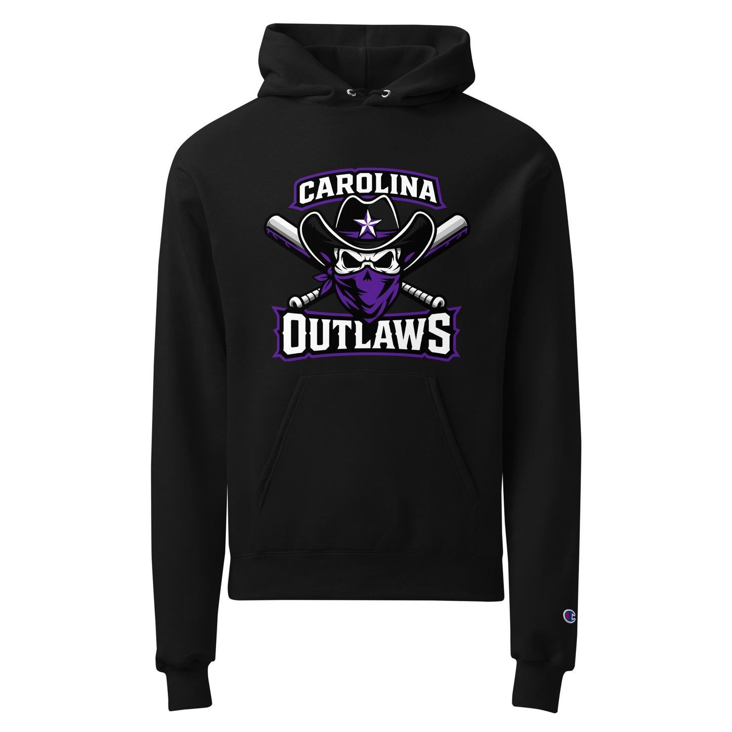Signature | Champion Hoodie | Carolina Outlaws Baseball | Crest Logo