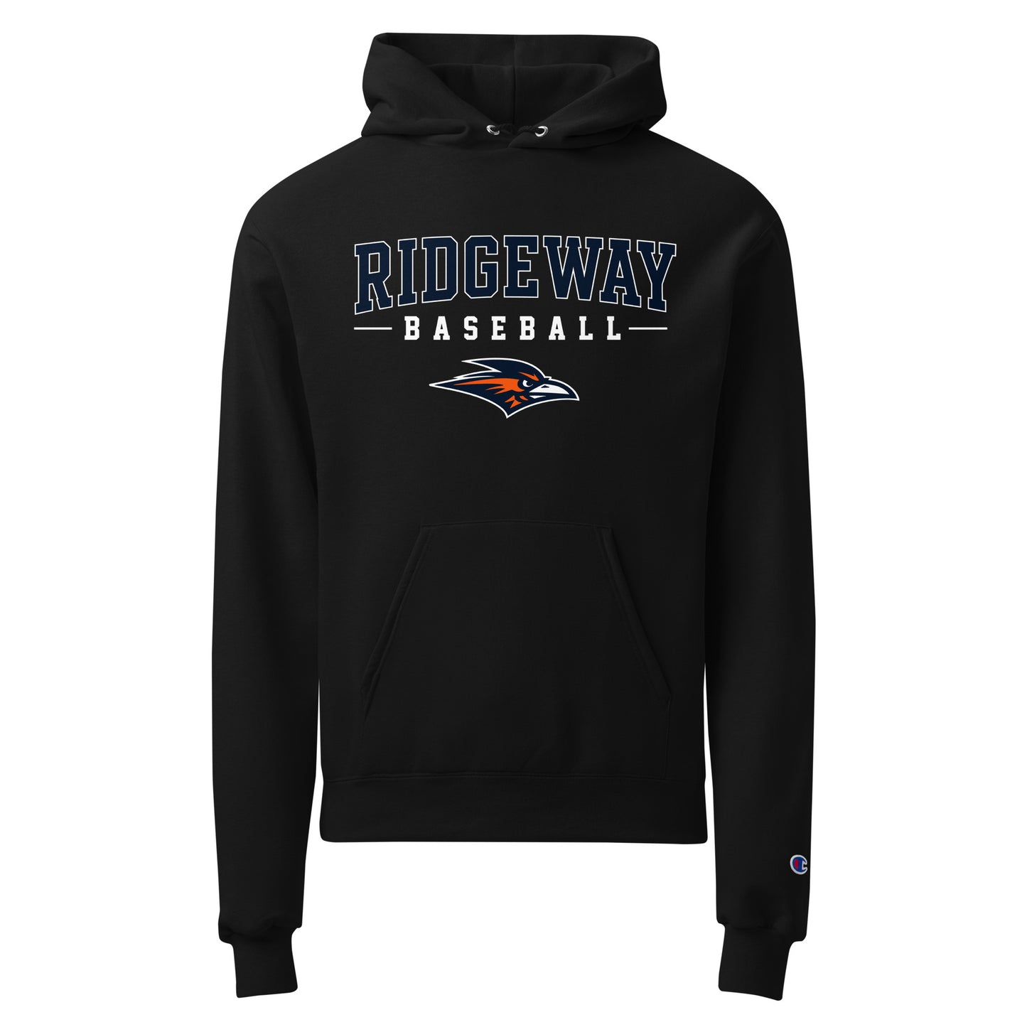 Signature | Champion Hoodie | Ridgeway High School Baseball | Modern Script Logo