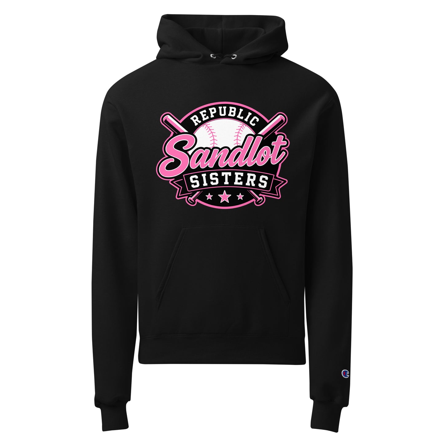 Signature | Champion Hoodie | Sandlot Sisters | Badge Logo