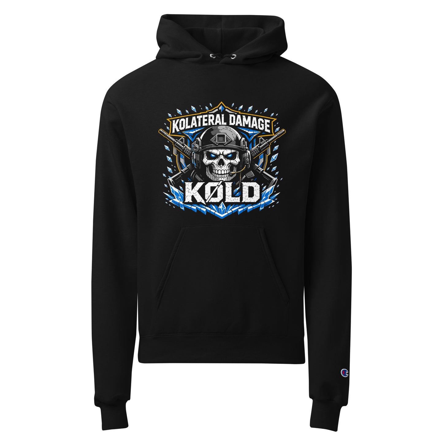 Signature | Champion Hoodie | Kolateral Damage E-Sports | Emblem Logo