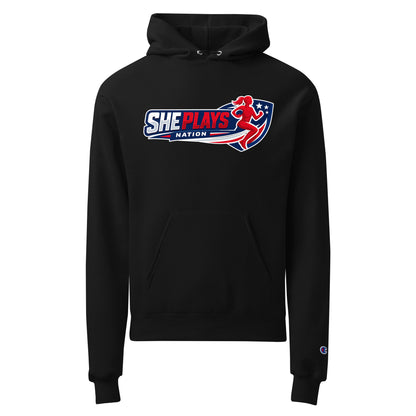 Signature | Champion Hoodie | She Plays Nation | Crest Logo