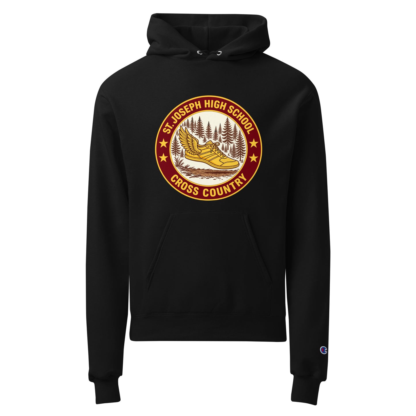 Signature | Champion Hoodie | St. Joseph High School - Cross Country | Badge Logo