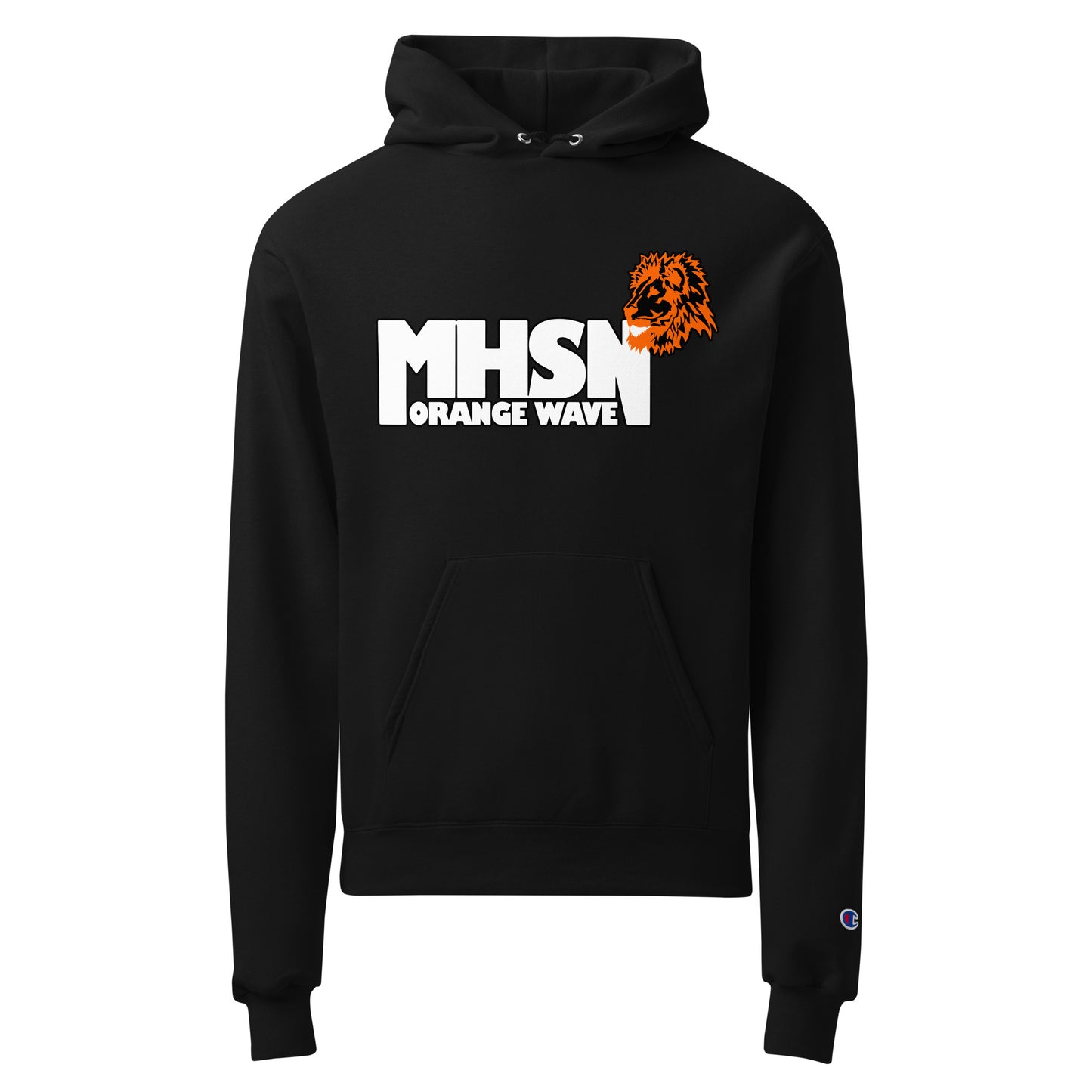 Signature | Champion Hoodie | Orange Wave Marching Band | Crest Logo