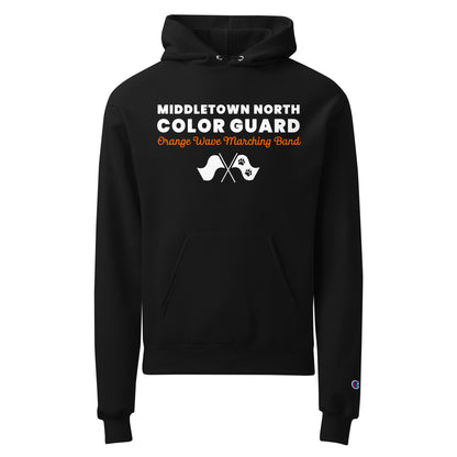 Signature | Champion Hoodie | Orange Wave Marching Band | Modern Script Logo