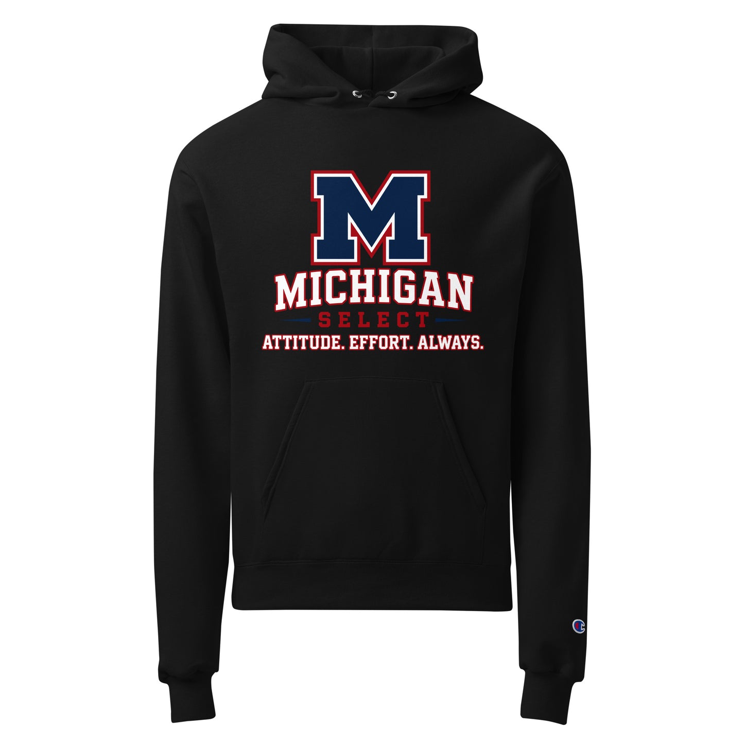 Signature | Champion Hoodie | Michigan Select Baseball | Crest Logo