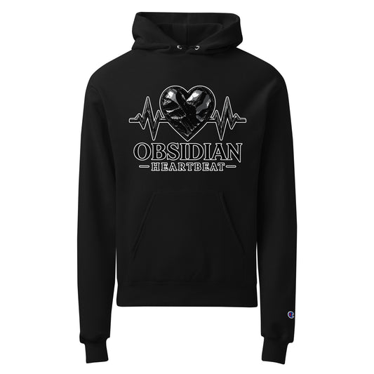 Signature | Champion Hoodie | Obsidian Heartbeat | Pulse Athletics Logo