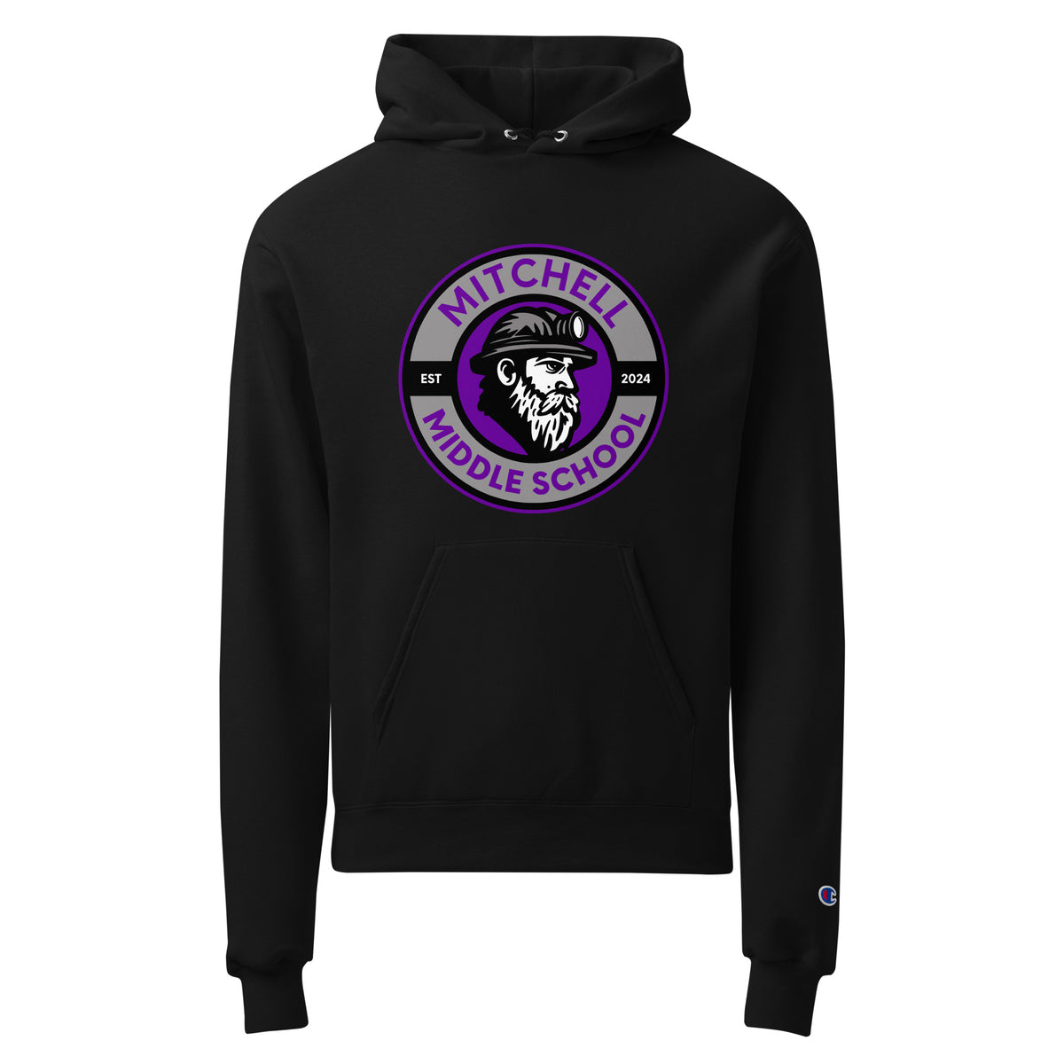 Signature | Champion Hoodie | Mitchell Middle School Softball | Badge Logo