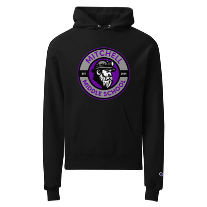 Signature | Champion Hoodie | Mitchell Middle School Softball | Badge Logo