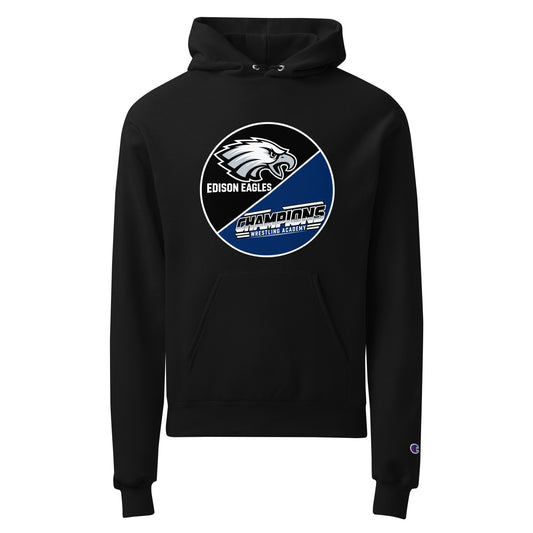 Signature | Champion Hoodie | Edison Eagles/CWA Wrestling | Badge Logo