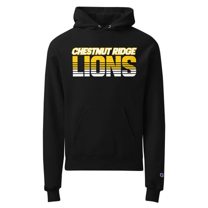 Signature | Champion Hoodie | Chestnut Ridge Lions Football | Script Logo