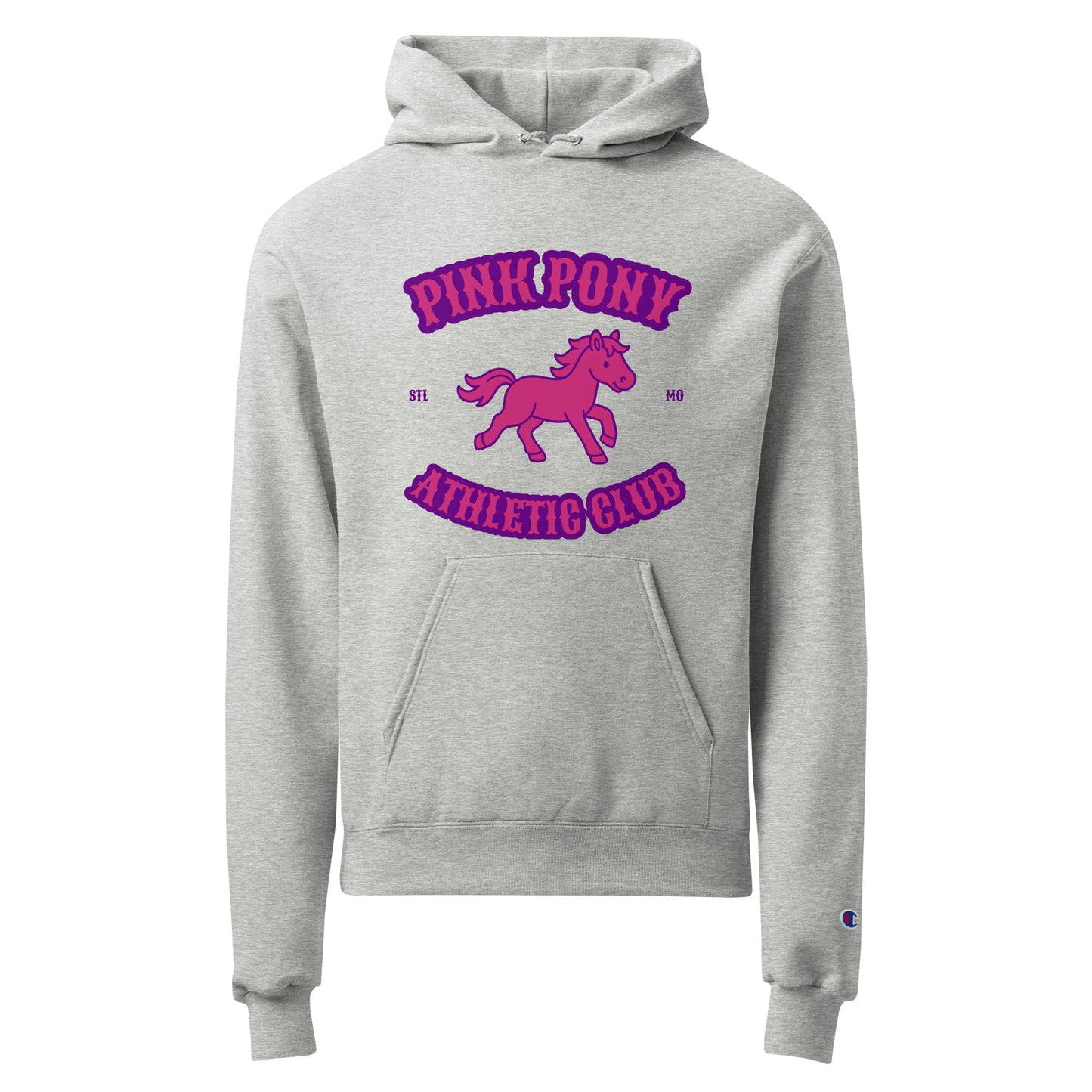 Signature | Champion Hoodie | Pink Pony Athletic Club | Crest Logo