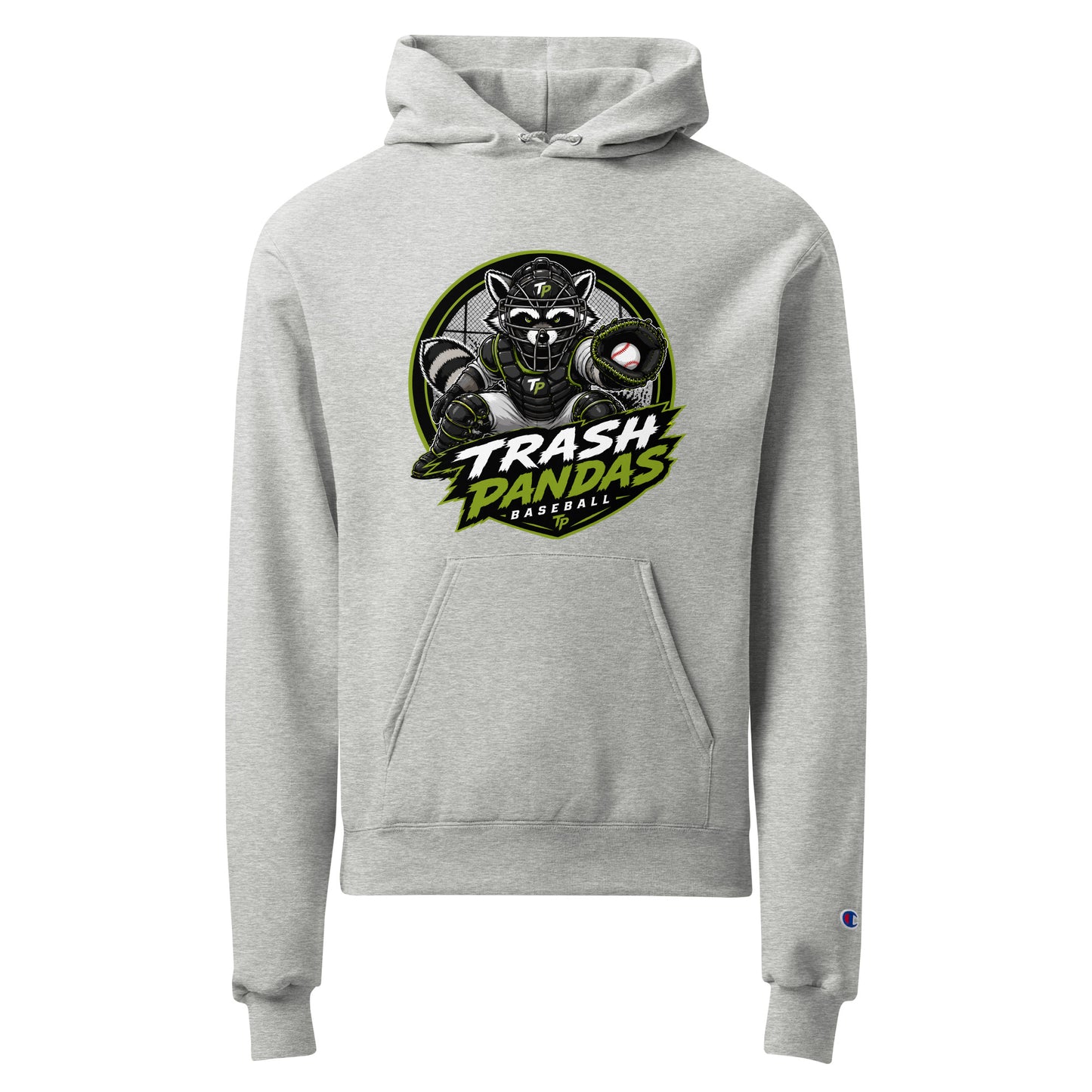 Signature | Champion Hoodie | Trash Pandas Baseball Organization | Athletics Logo