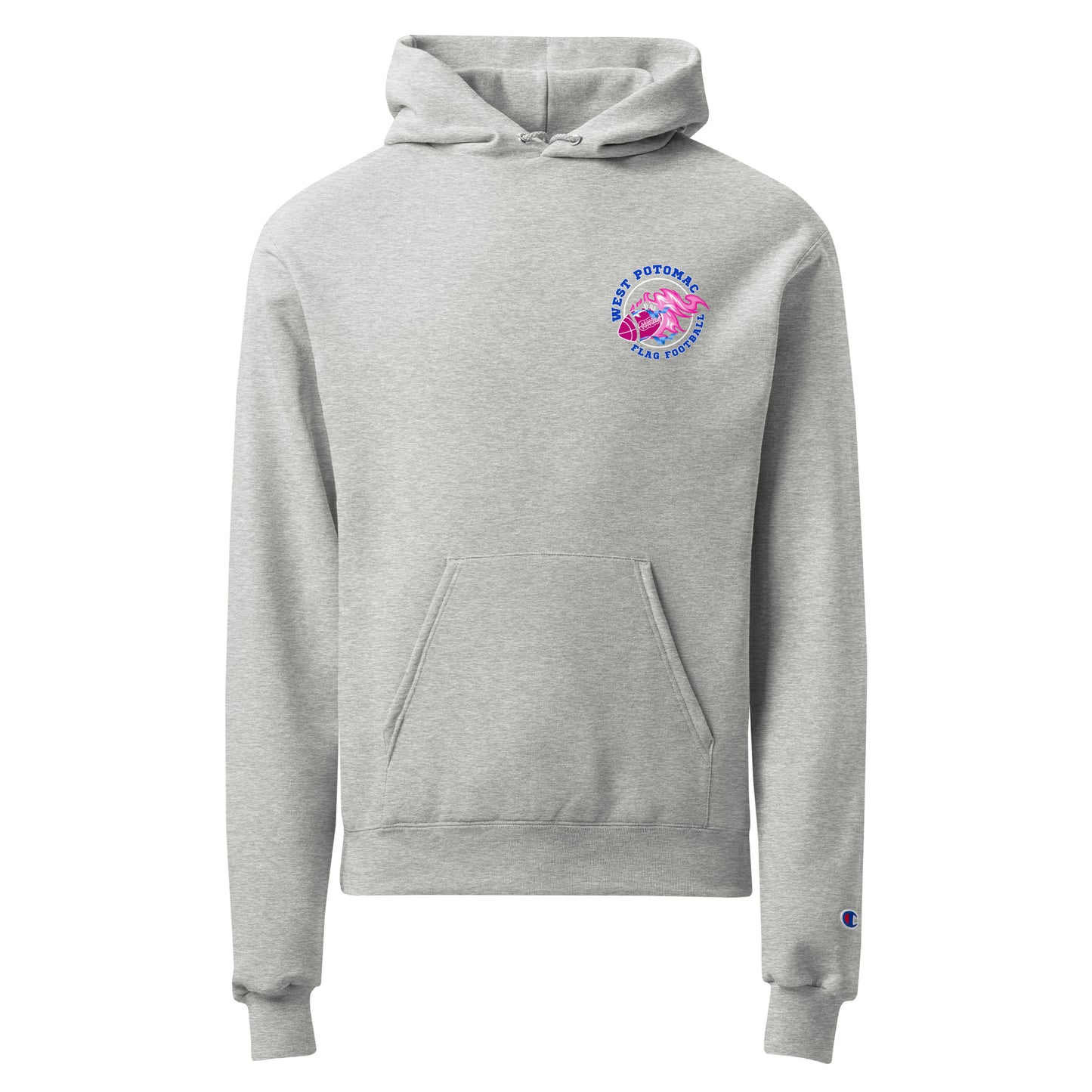 Signature | Champion Hoodie | West Potomac Flag Football | Emblem Logo