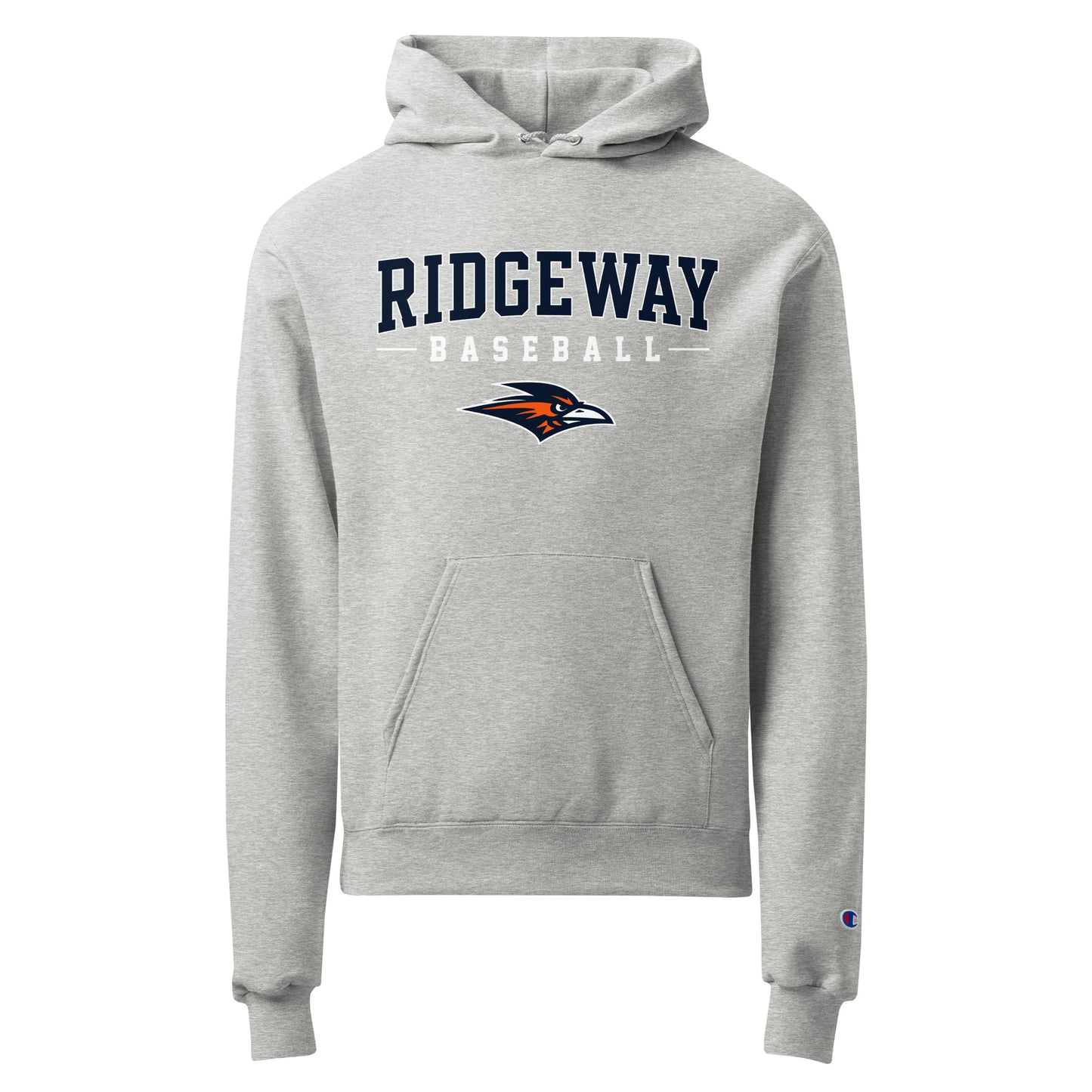 Signature | Champion Hoodie | Ridgeway High School Baseball | Modern Script Logo