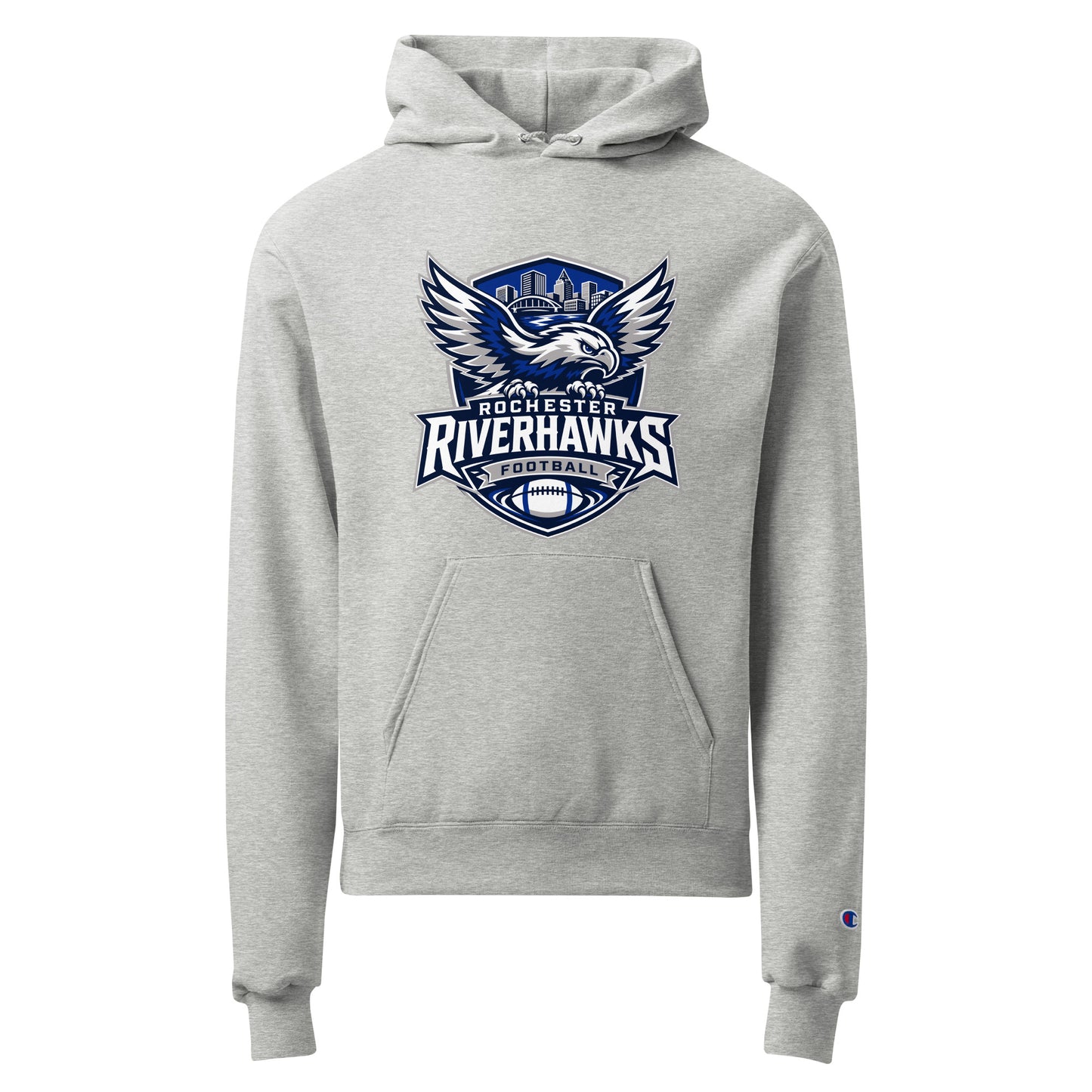 Signature | Champion Hoodie | Rochester Riverhawks | Shield Logo