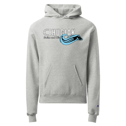 Signature | Champion Hoodie | Chugiak Mustang Swim & Dive | Emblem Logo