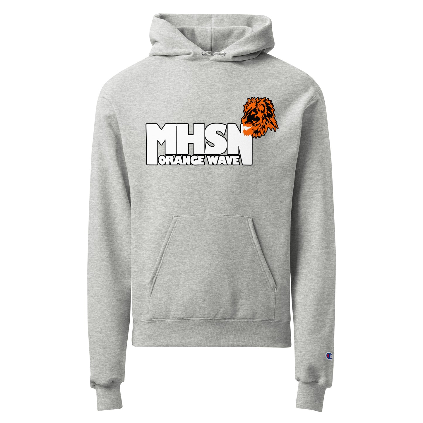 Signature | Champion Hoodie | Orange Wave Marching Band | Crest Logo
