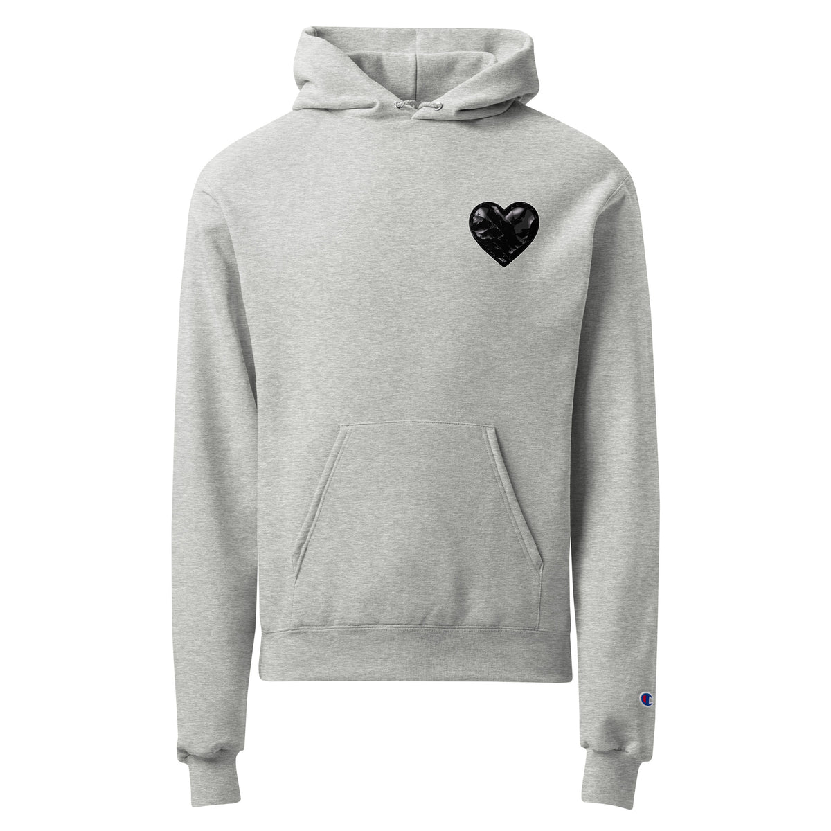 Signature | Champion Hoodie | Obsidian Heartbeat | Heart Crest Logo