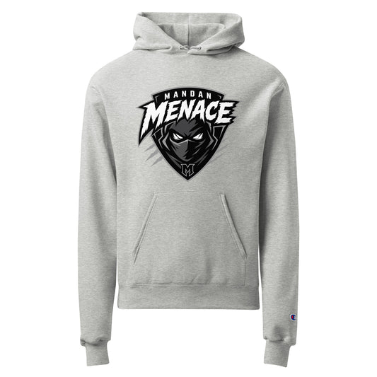 Signature | Champion Hoodie | Mandan Menace | Shield Logo