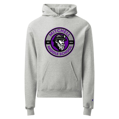Signature | Champion Hoodie | Mitchell Middle School Softball | Badge Logo