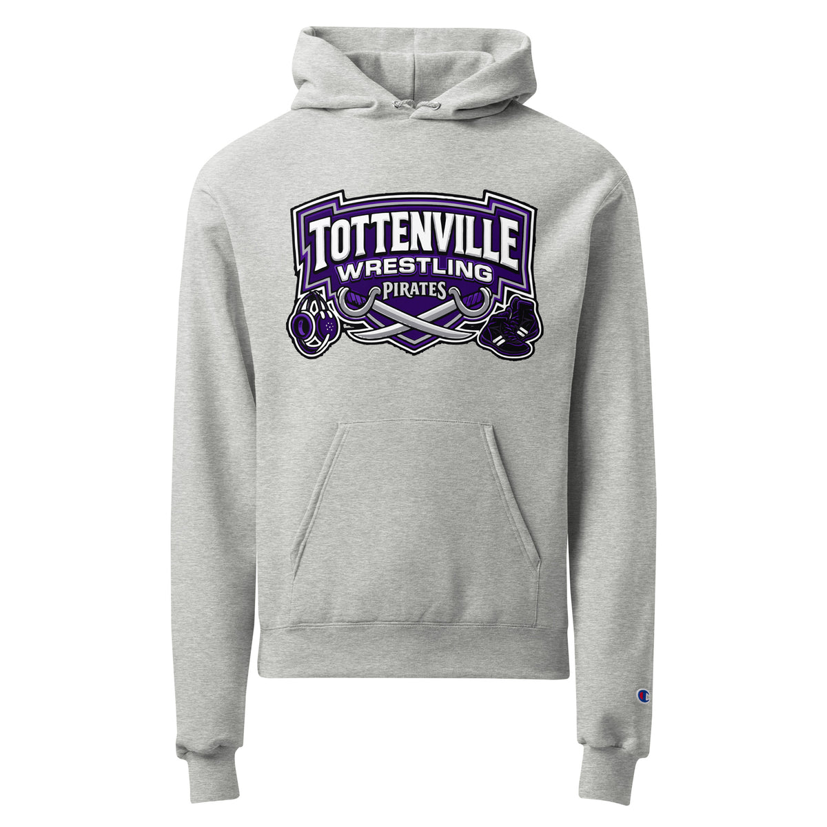 Signature | Champion Hoodie | Tottenville wrestling club | Vanguard Logo