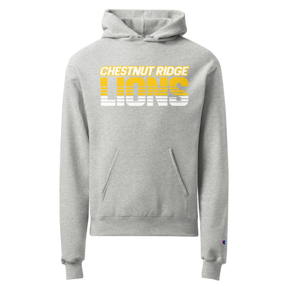 Signature | Champion Hoodie | Chestnut Ridge Lions Football | Script Logo