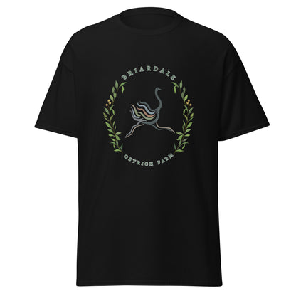 Classic | T-Shirt | Briardale Ostrich Farm | Crest Logo