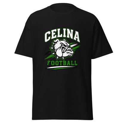 Classic | T-Shirt | Celina Black Football | Emblem Logo