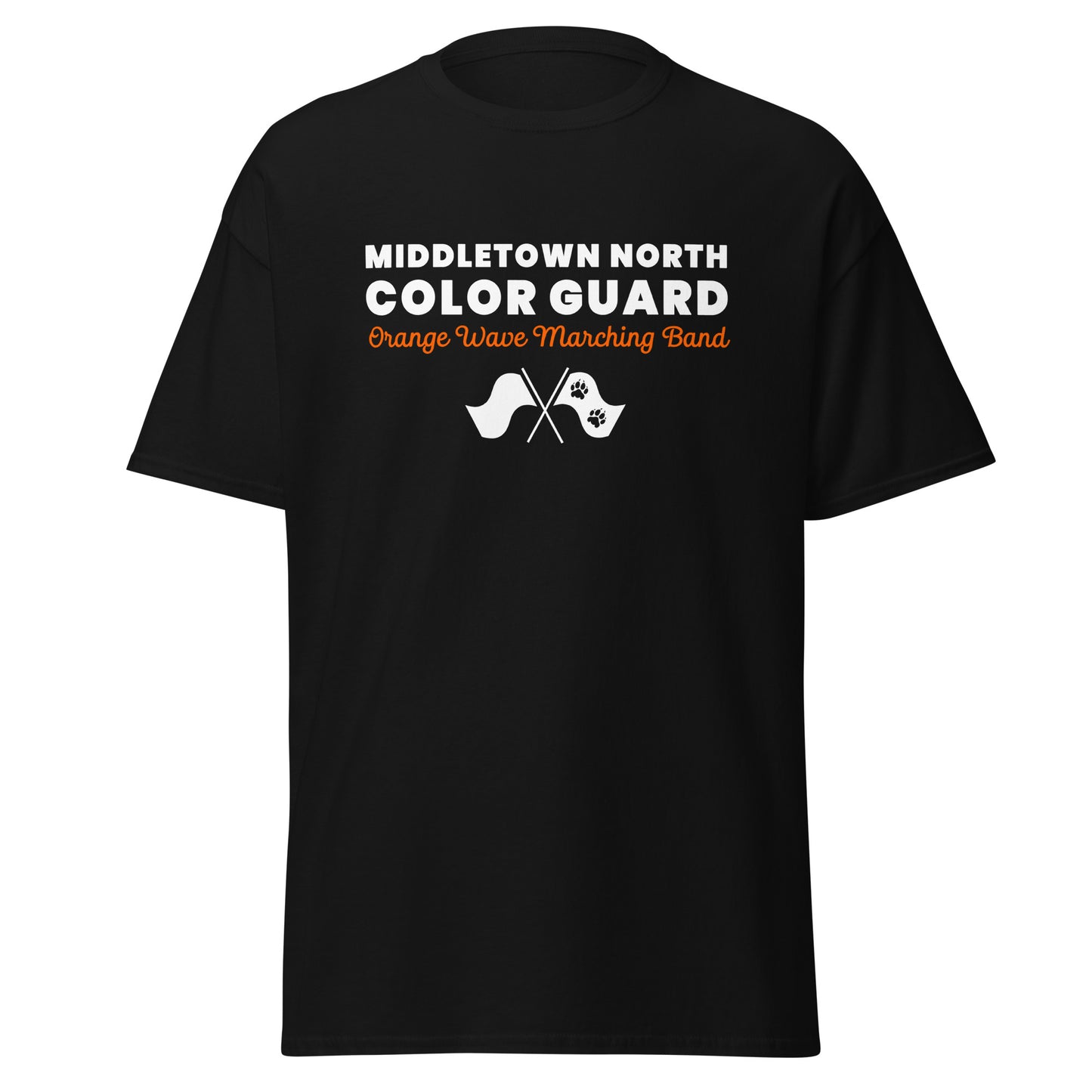 Classic | T-Shirt | Orange Wave Marching Band | Modern Script Logo