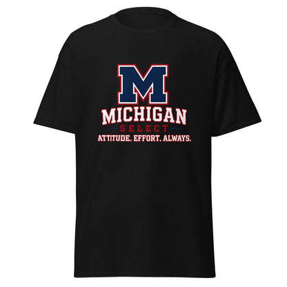 Classic | T-Shirt | Michigan Select Baseball | Crest Logo