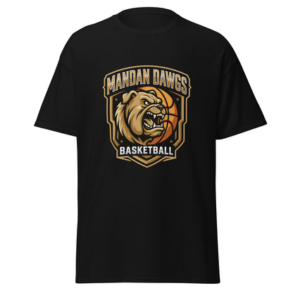 Classic | T-Shirt | Mandan Dawgs Basketball | Shield Logo