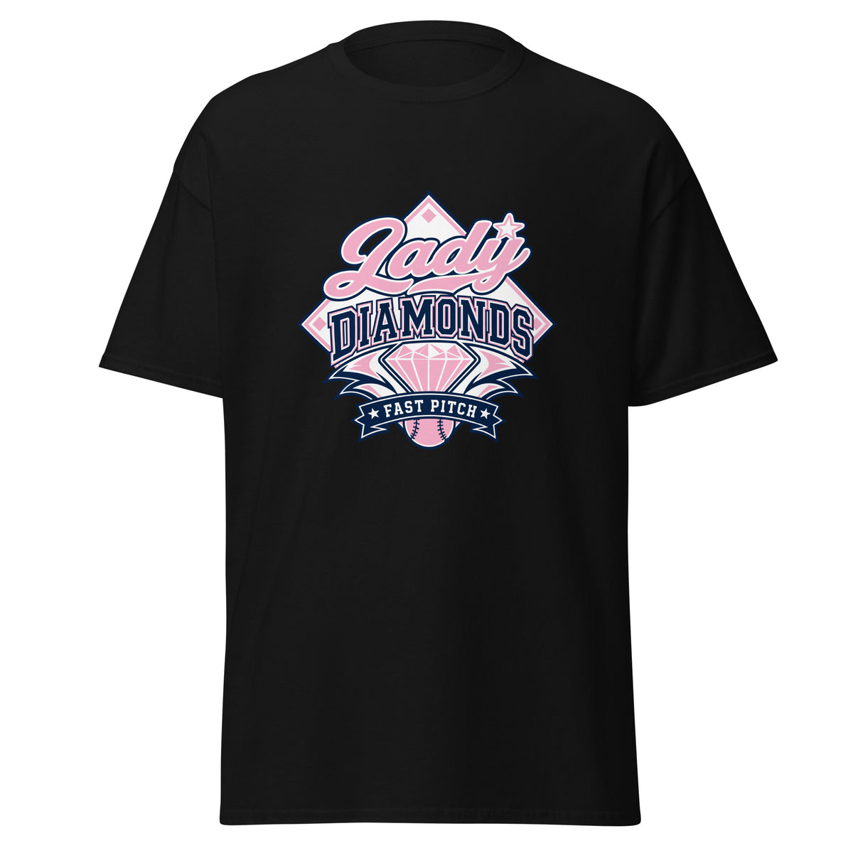 Classic | T-Shirt | Lady Diamonds | Emblem Logo