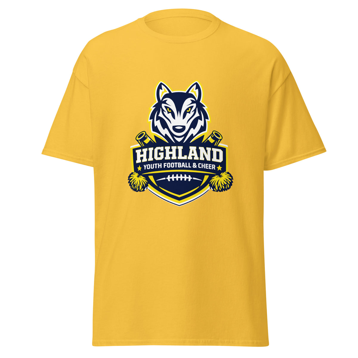 Classic | T-Shirt | Highland youth football and cheer | Emblem Logo