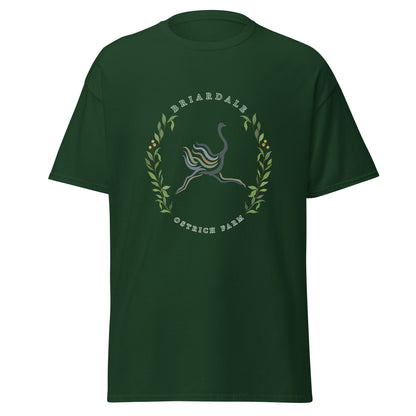 Classic | T-Shirt | Briardale Ostrich Farm | Crest Logo