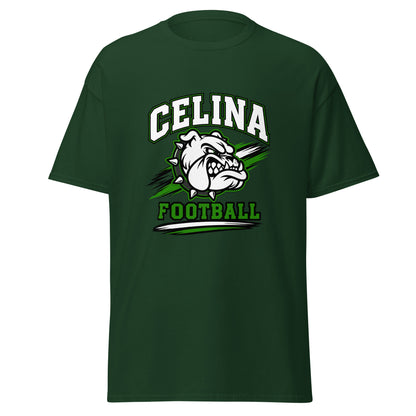 Classic | T-Shirt | Celina Black Football | Emblem Logo
