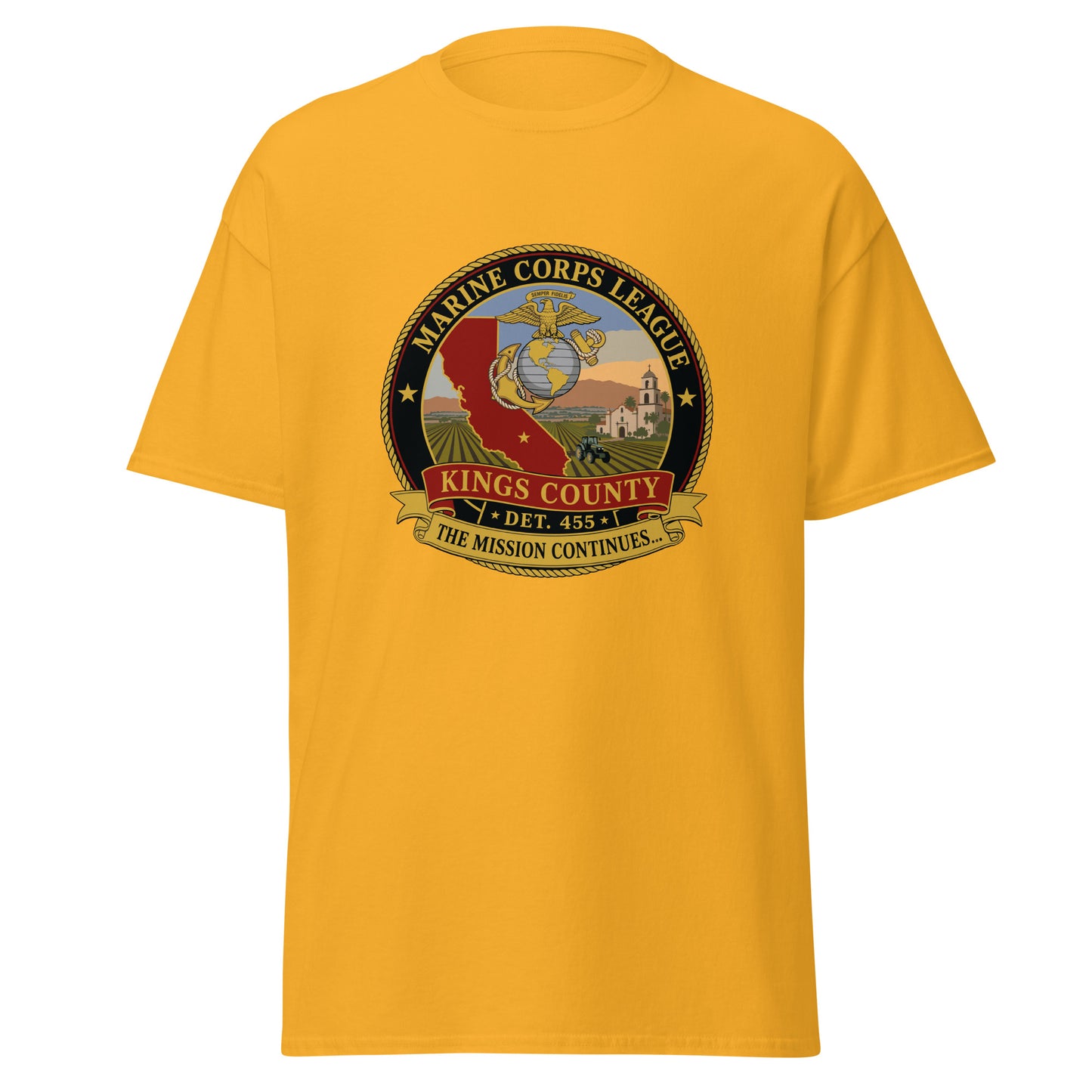Classic | T-Shirt | Marine Corps League kings County Det 455 | Shield Logo