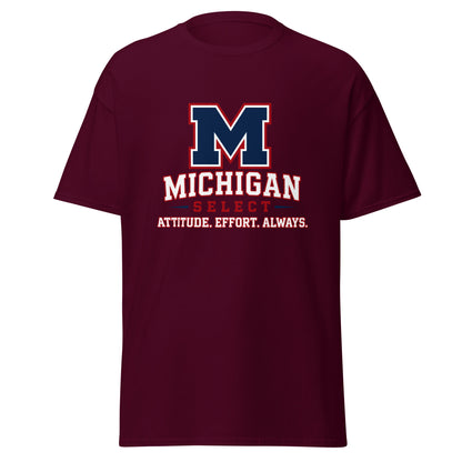 Classic | T-Shirt | Michigan Select Baseball | Crest Logo