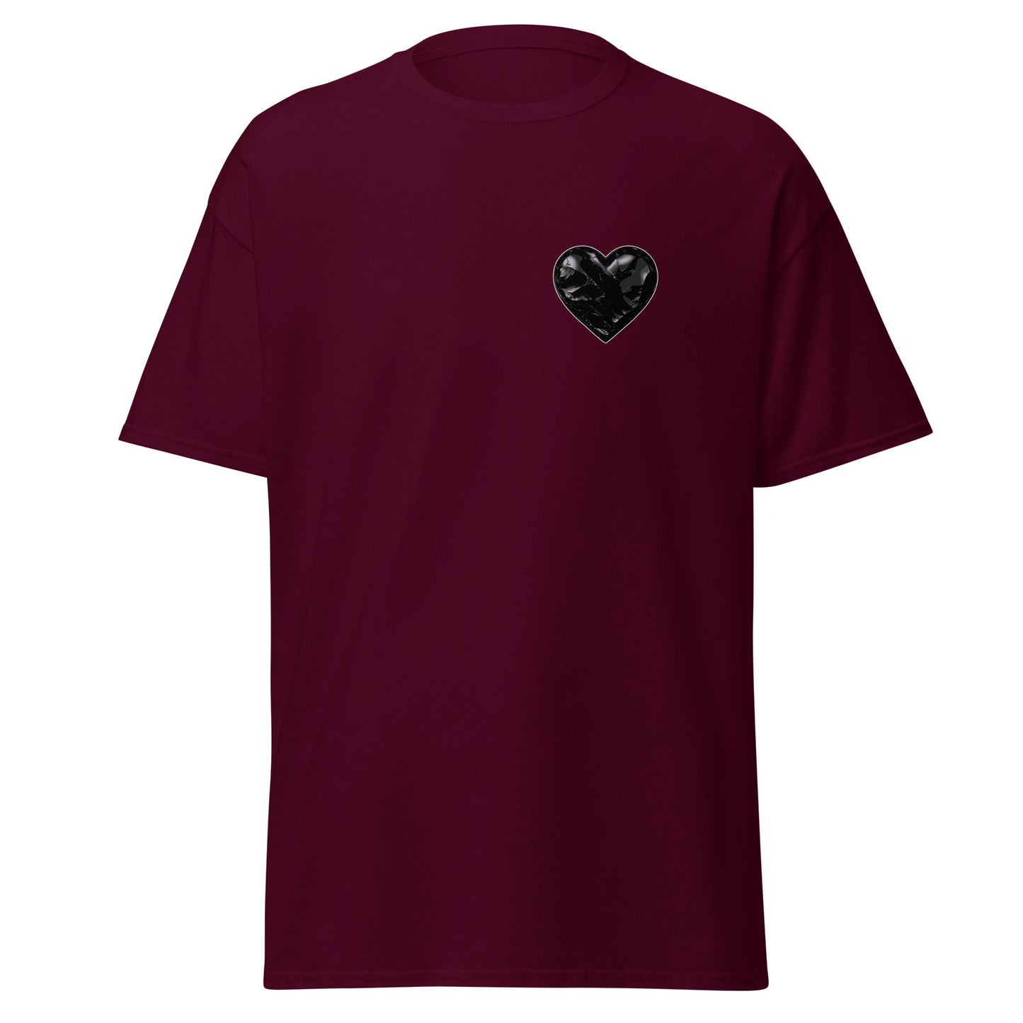 Classic | T-Shirt | Obsidian Heartbeat | Heart Crest Logo