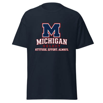 Classic | T-Shirt | Michigan Select Baseball | Crest Logo