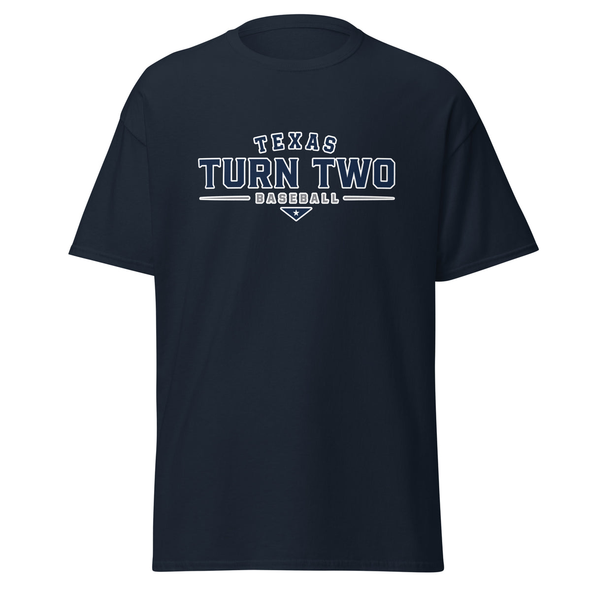 Classic | T-Shirt | Texas Turn Two Baseball | Modern Script Logo