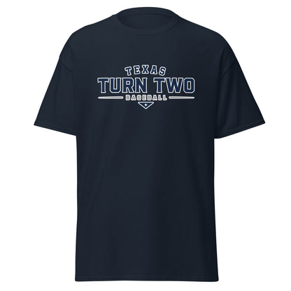 Classic | T-Shirt | Texas Turn Two Baseball | Modern Script Logo